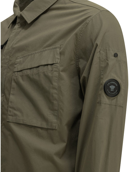 C.P. Company Overshirt Jacket with Logo - Green
