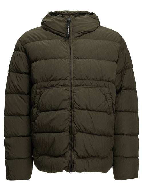 C.P. Company "Chrome-R Goggle" Short Down Jacket - Green