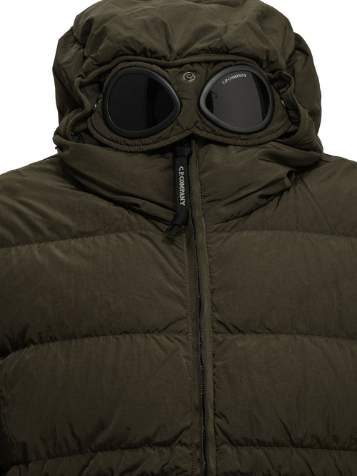 C.P. Company "Chrome-R Goggle" Short Down Jacket - Green