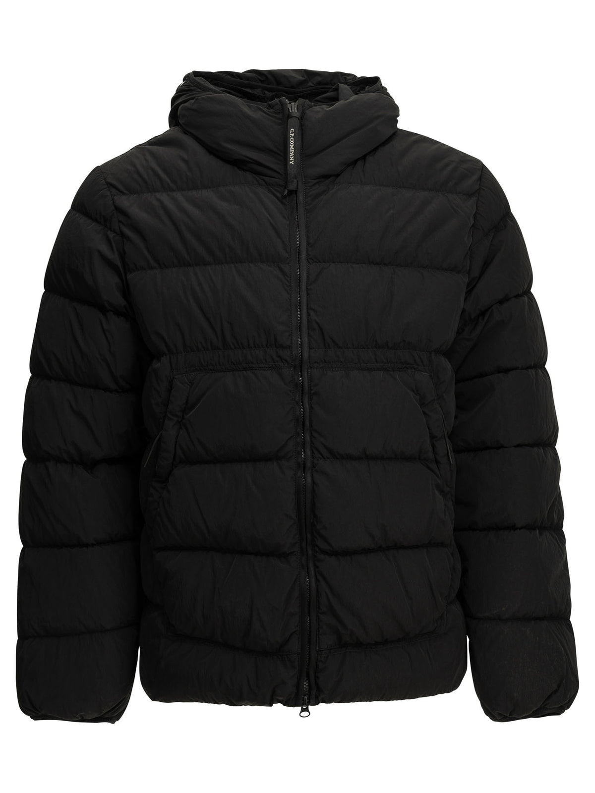 C.P. Company "Chrome-R Goggle" Short Down Jacket - Black