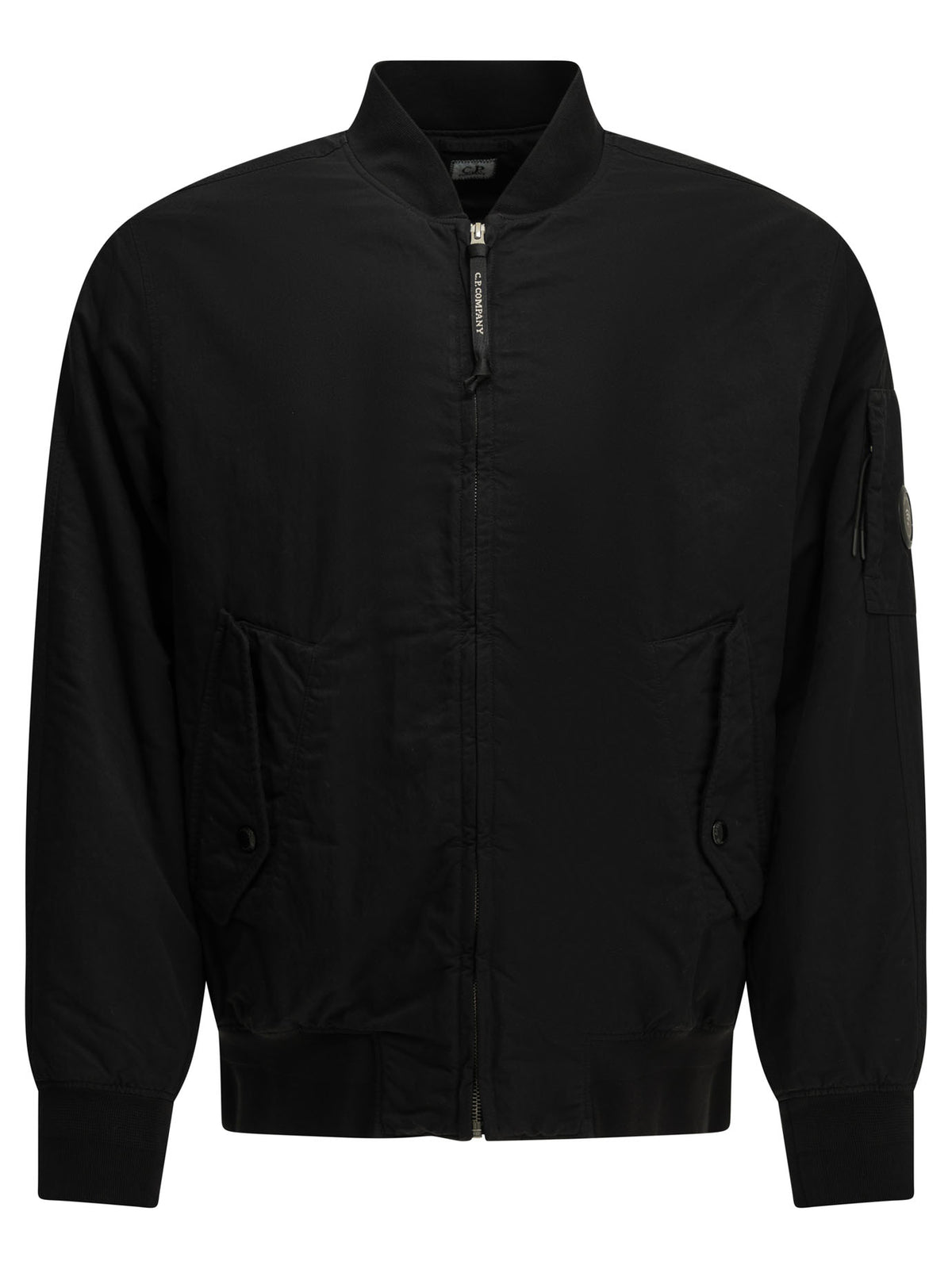 C.P. Company "T-Flatt Lens" Bomber Jacket - Black