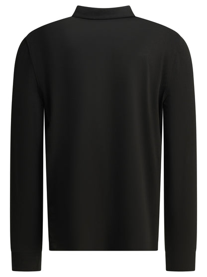 C.P. Company Half-zip polo shirt with logo - Black