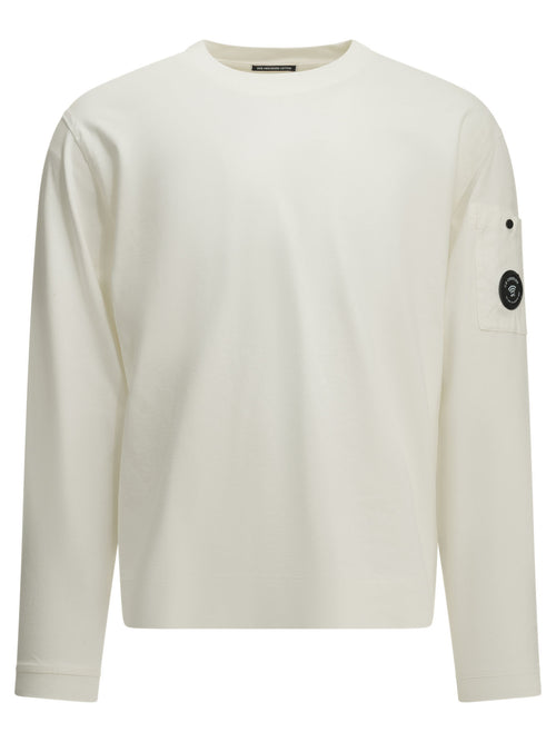 C.P. Company Crewneck T-shirt with logo - White