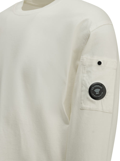 C.P. Company Crewneck T-shirt with logo - White