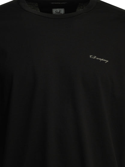 C.P. Company Crewneck T-shirt with logo - Black