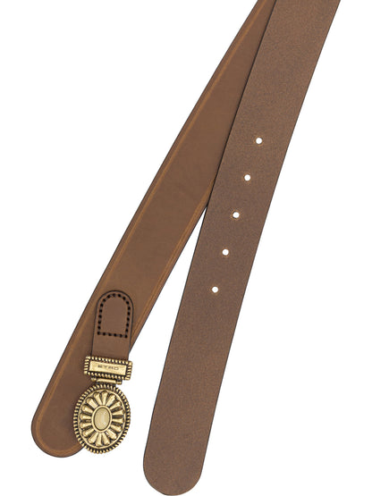Etro "Paisley" Leather Belt - Brown
