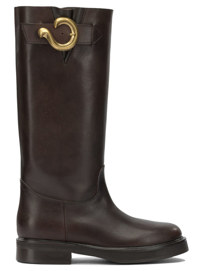 Etro "Paisley" Knee-High Boots - Brown