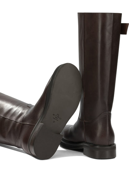 Etro "Paisley" Knee-High Boots - Brown