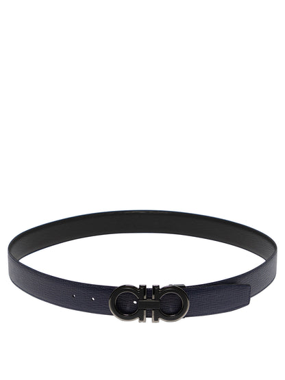 Ferragamo "Gancini" Leather belt - Black
