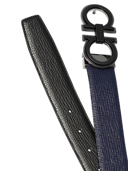 Ferragamo "Gancini" Leather belt - Black