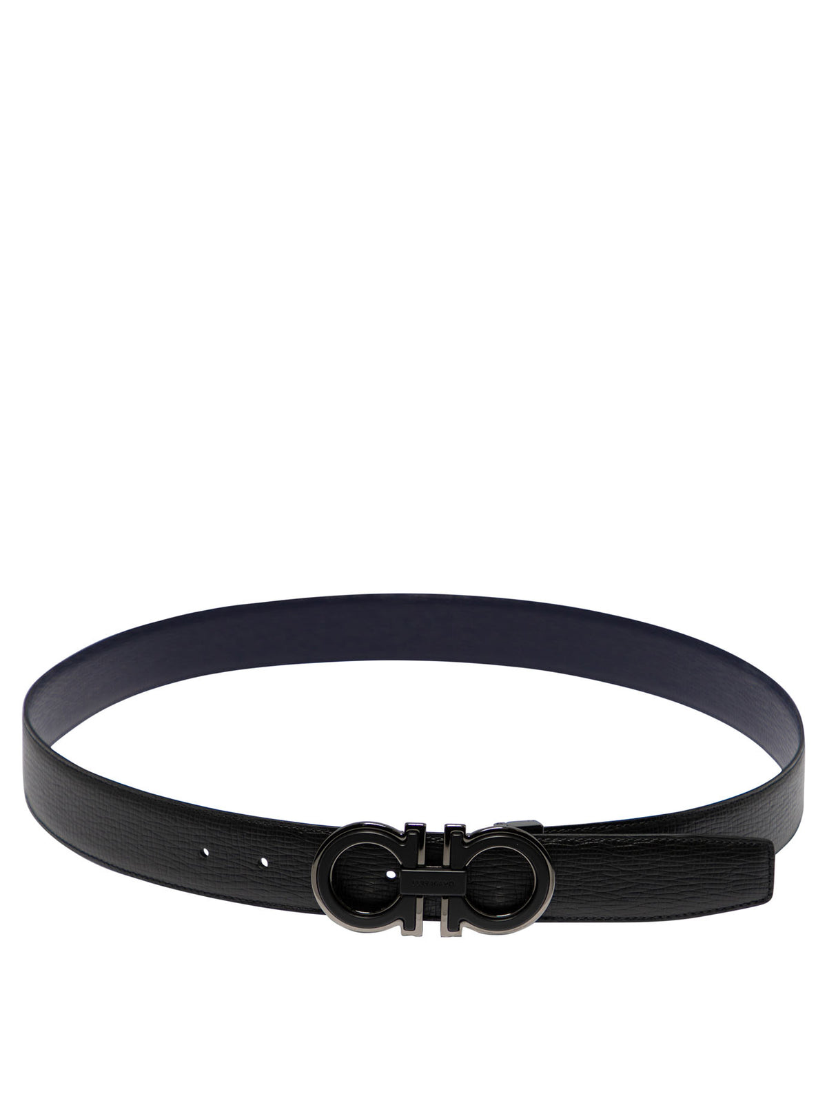 Ferragamo "Gancini" Leather belt - Black