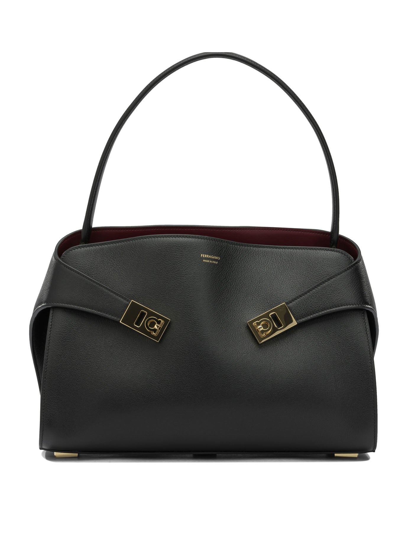 Ferragamo "Hug" Medium Clutch - Black