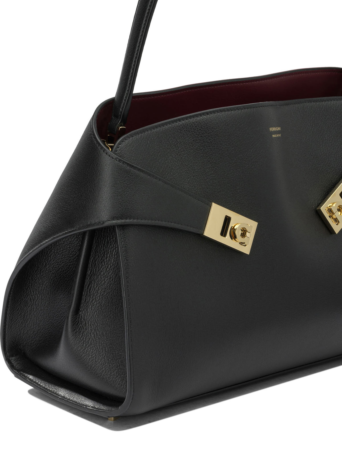 Ferragamo "Hug" Medium Clutch - Black