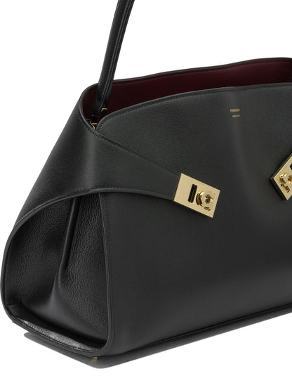 Ferragamo "Hug" Medium Clutch - Black