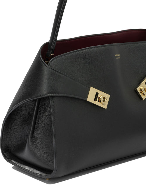 Ferragamo "Hug" Medium Clutch - Black