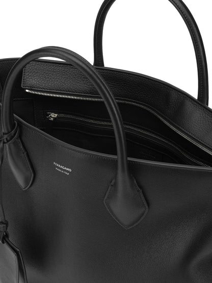 Ferragamo Large "Star" Handbag - Black