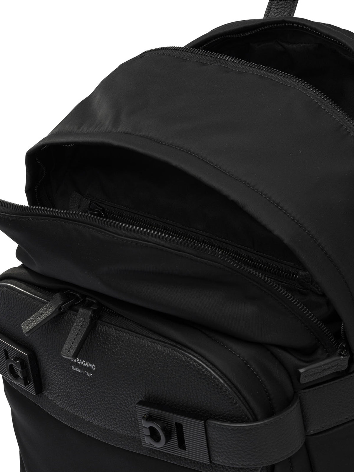 Ferragamo "Gancini" Casual Backpack - Black