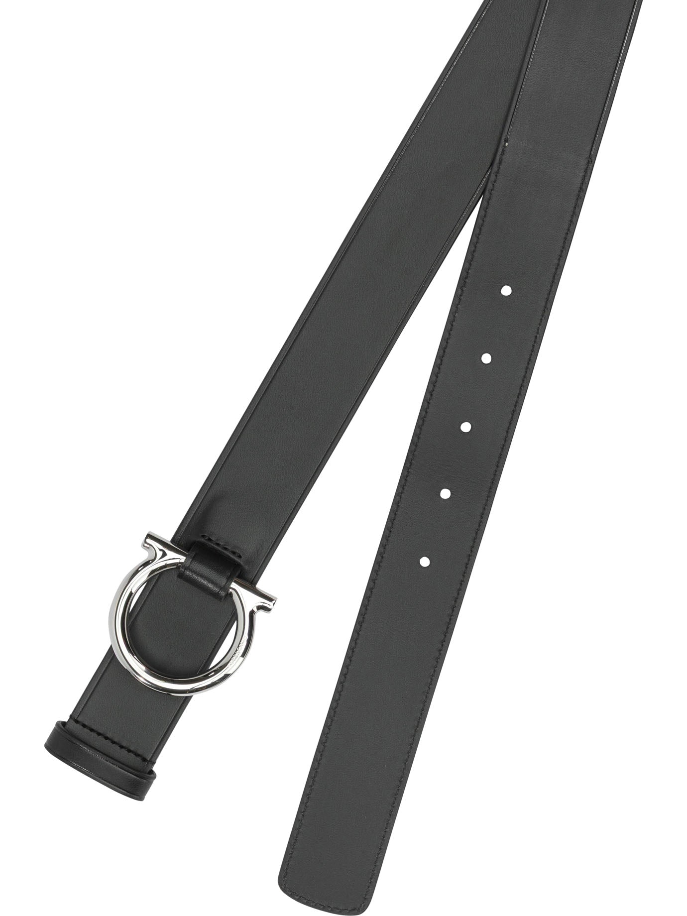 Ferragamo "Gancini" Leather belt - Black