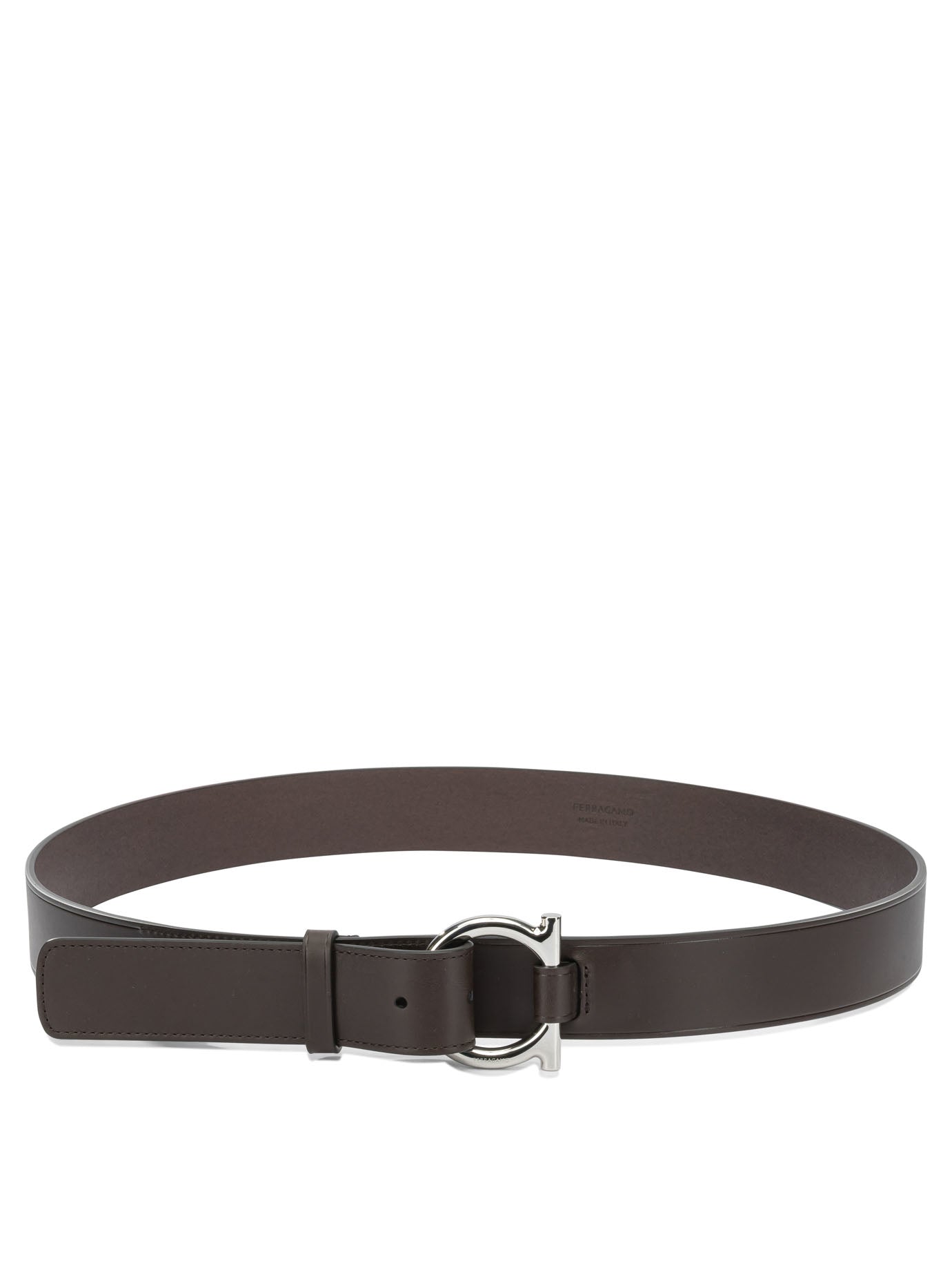 Ferragamo "Gancini" Leather belt - Brown