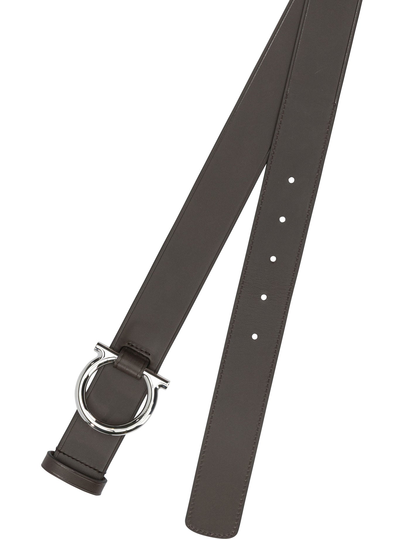 Ferragamo "Gancini" Leather belt - Brown