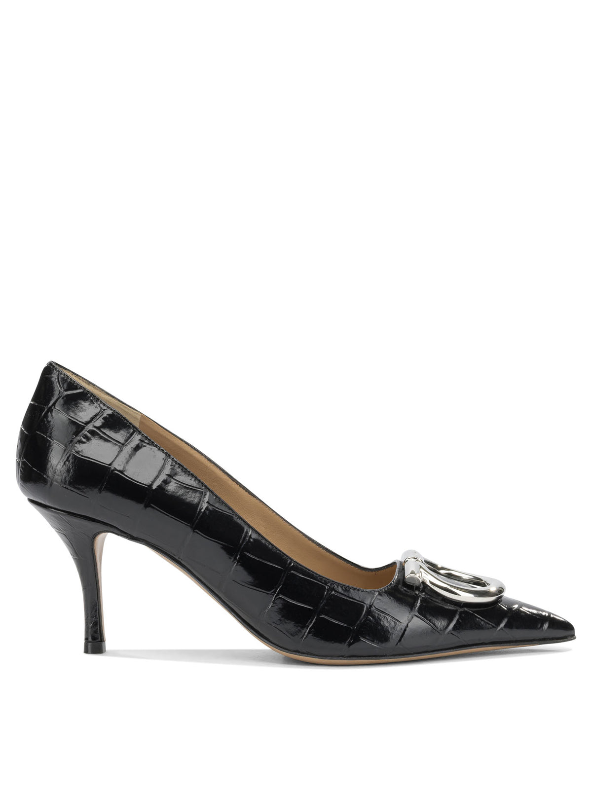 Ferragamo "Maxi Gancini 70MM" Pumps - Black