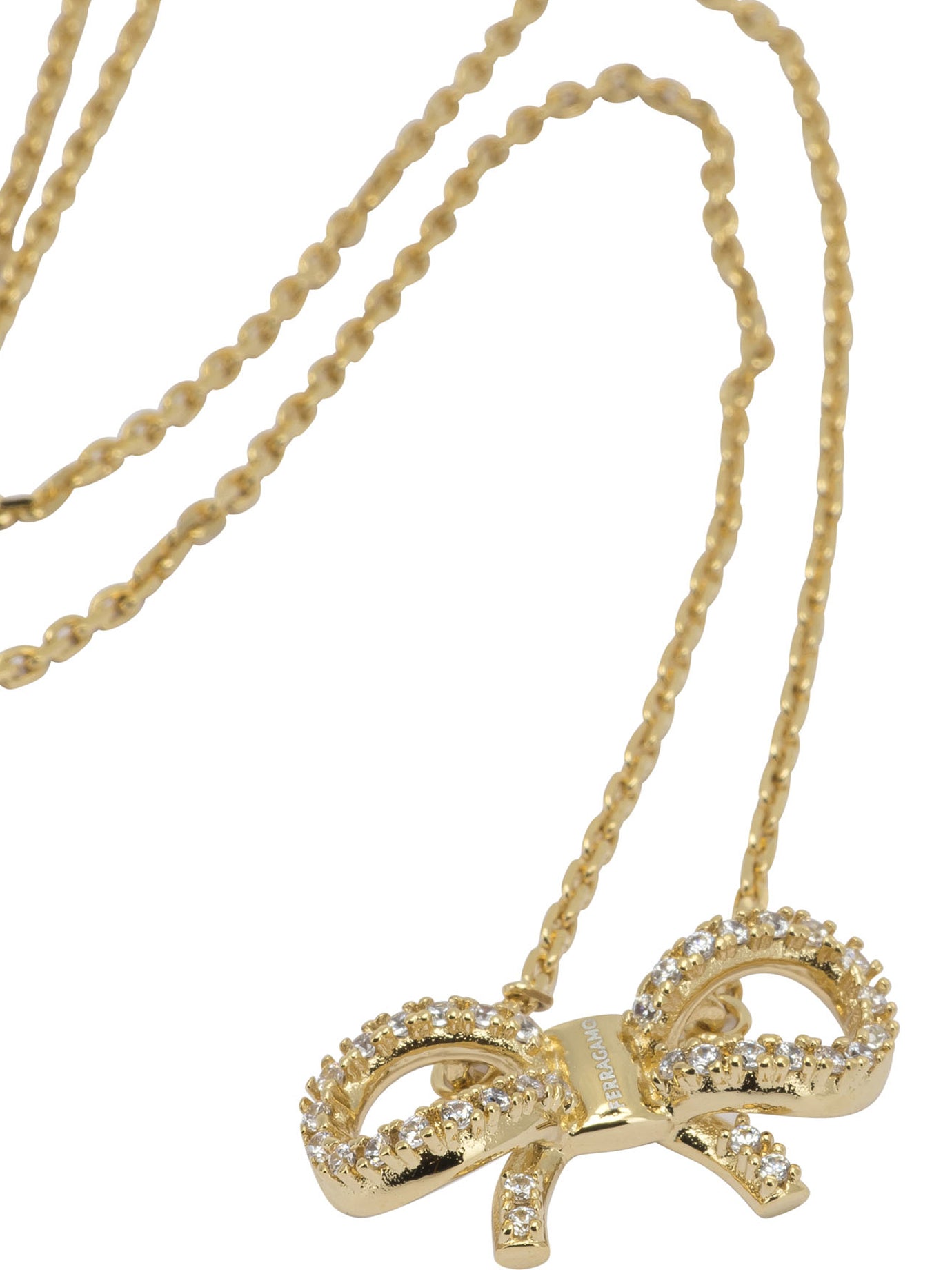 Ferragamo Necklace with bow pendant - Gold