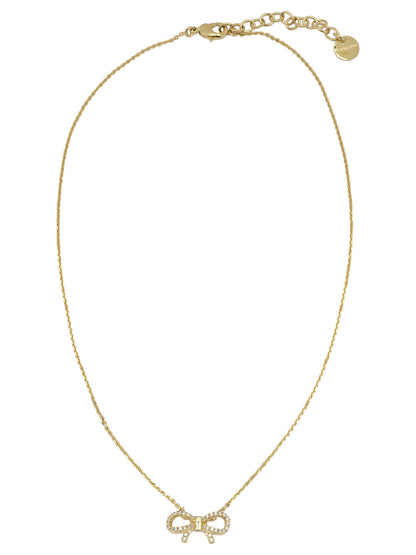 Ferragamo Necklace with bow pendant - Gold