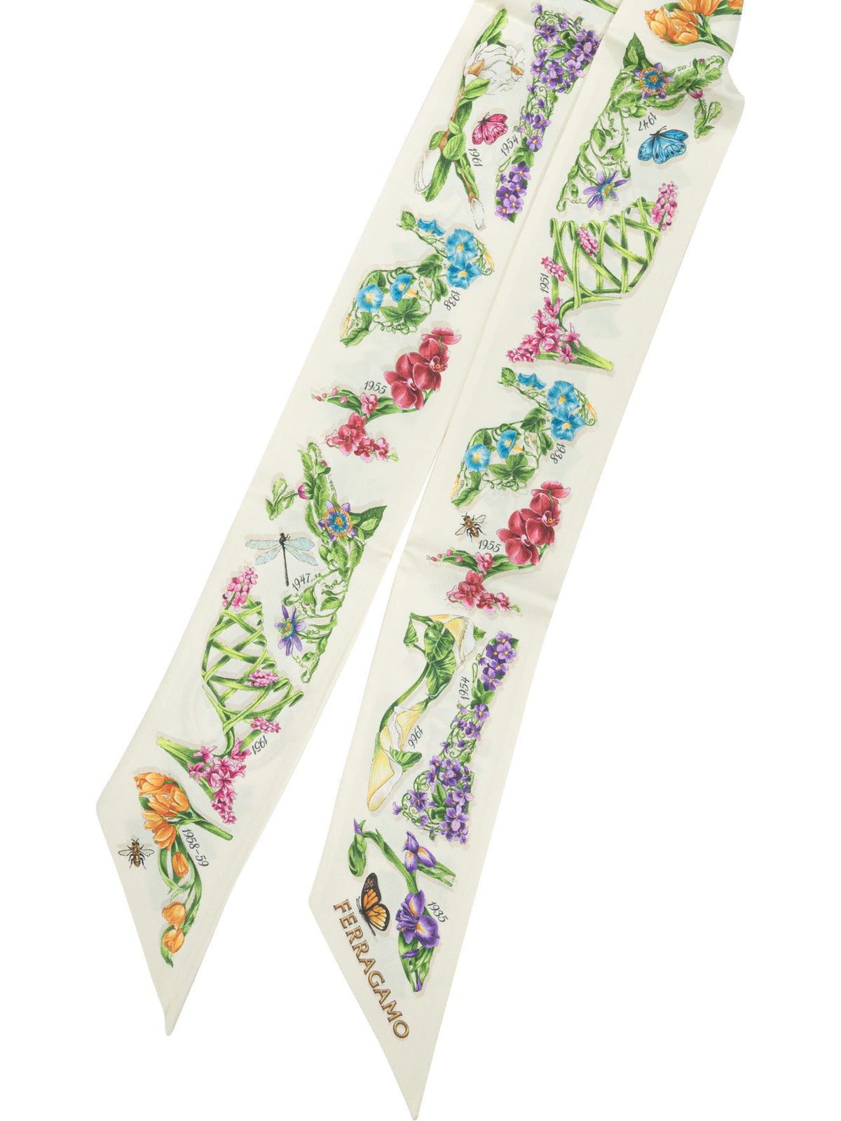 Ferragamo "Eden Shoes" Mini bandeau - White