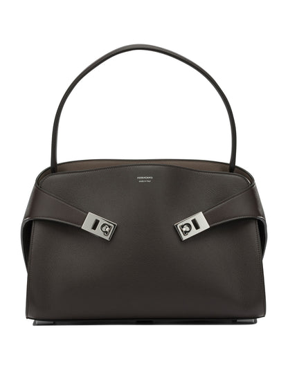 Ferragamo "Hug Soft" Medium Hand Bag - Brown