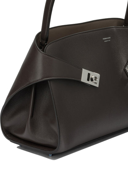 Ferragamo "Hug Soft" Medium Hand Bag - Brown