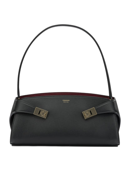 Ferragamo "Hug East-West" medium shoulder bag - Black
