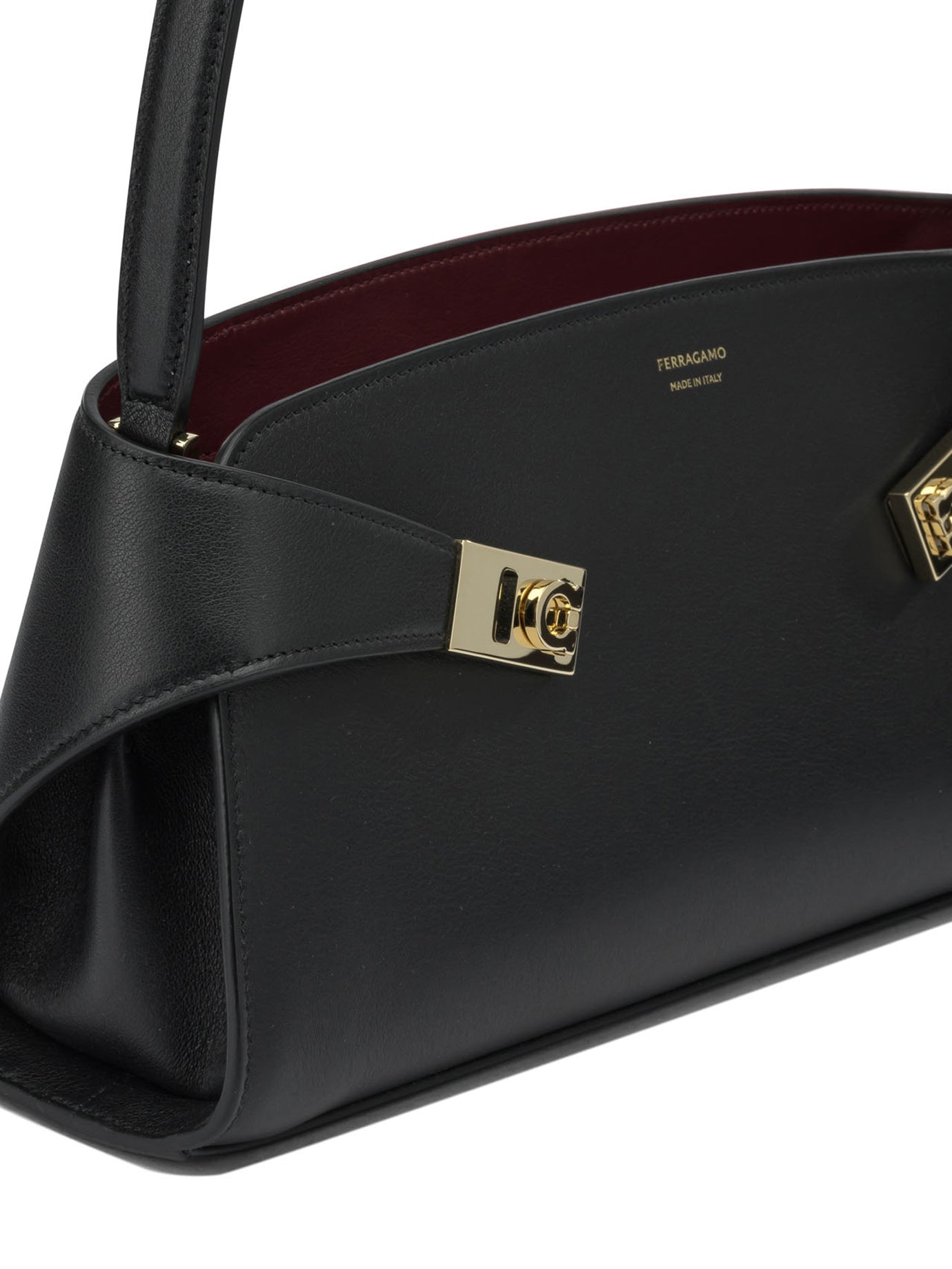 Ferragamo "Hug East-West" medium shoulder bag - Black