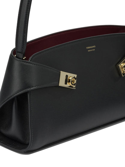 Ferragamo "Hug East-West" medium shoulder bag - Black