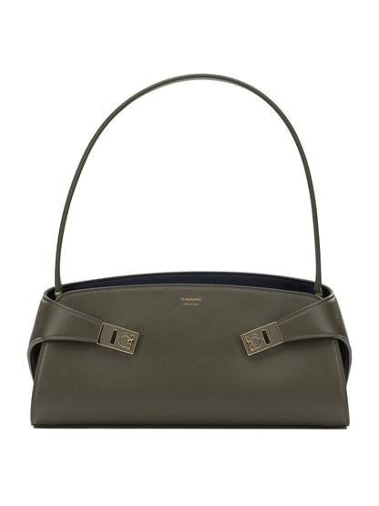Ferragamo "Hug East-West" Medium Shoulder Bag - Green