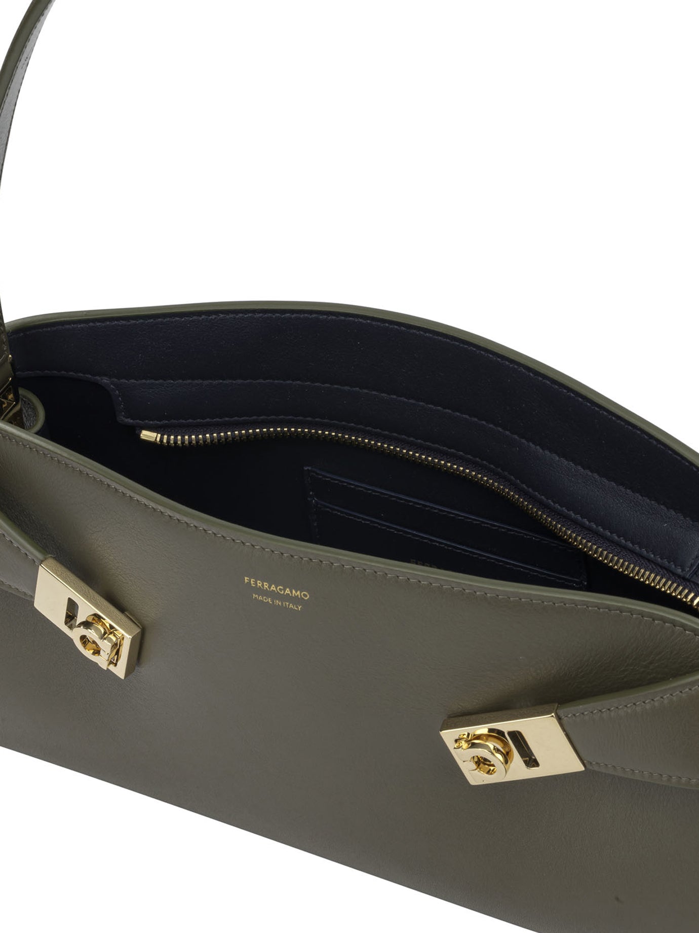 Ferragamo "Hug East-West" Medium Shoulder Bag - Green