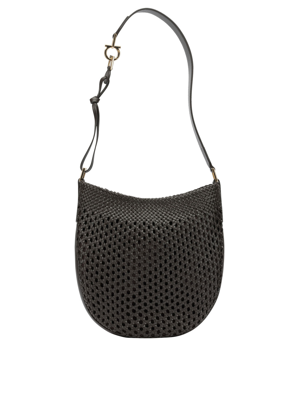 Ferragamo "Hobo Smile" Small Shoulder Bag - Brown
