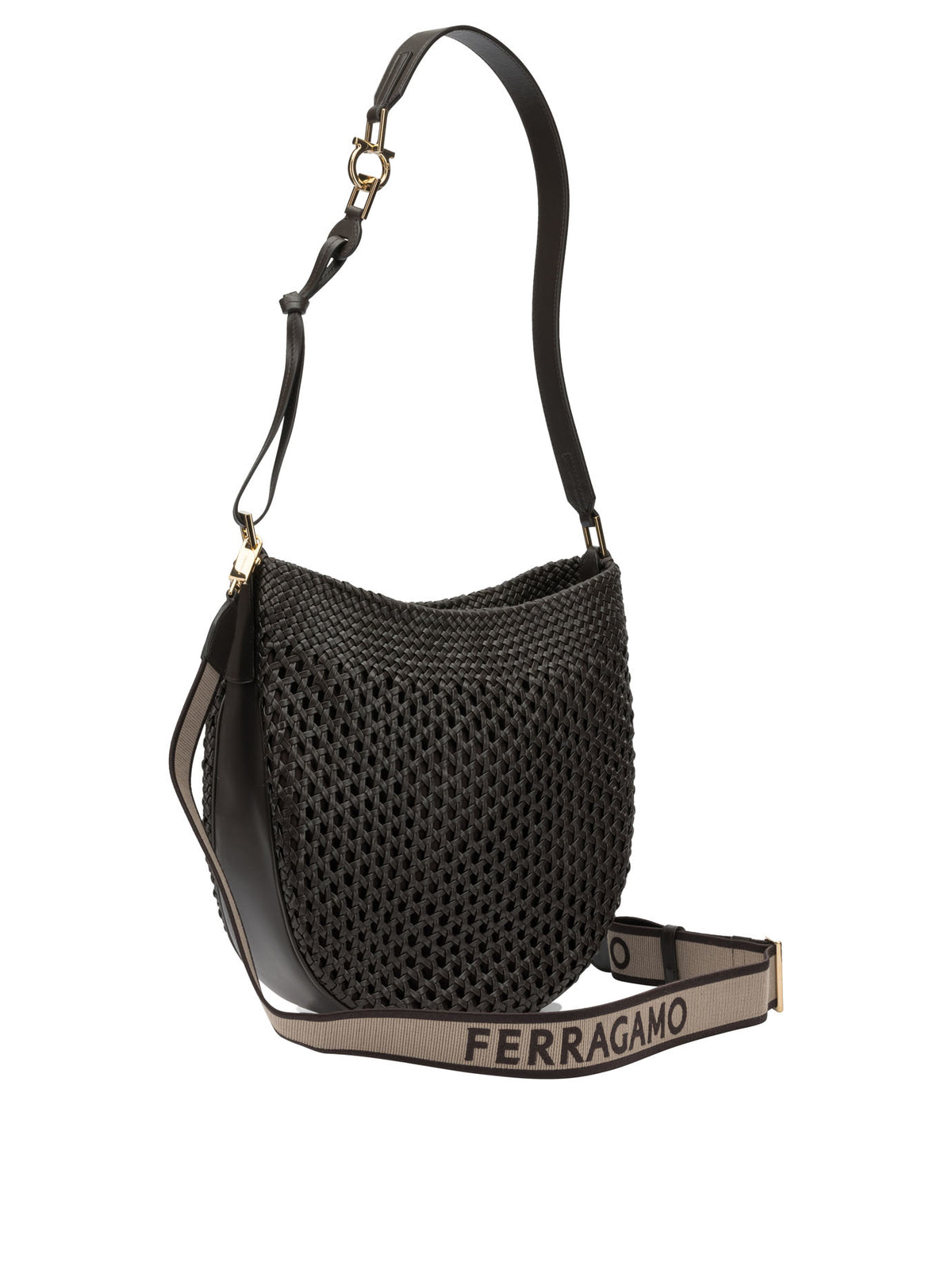 Ferragamo "Hobo Smile" Small Shoulder Bag - Brown