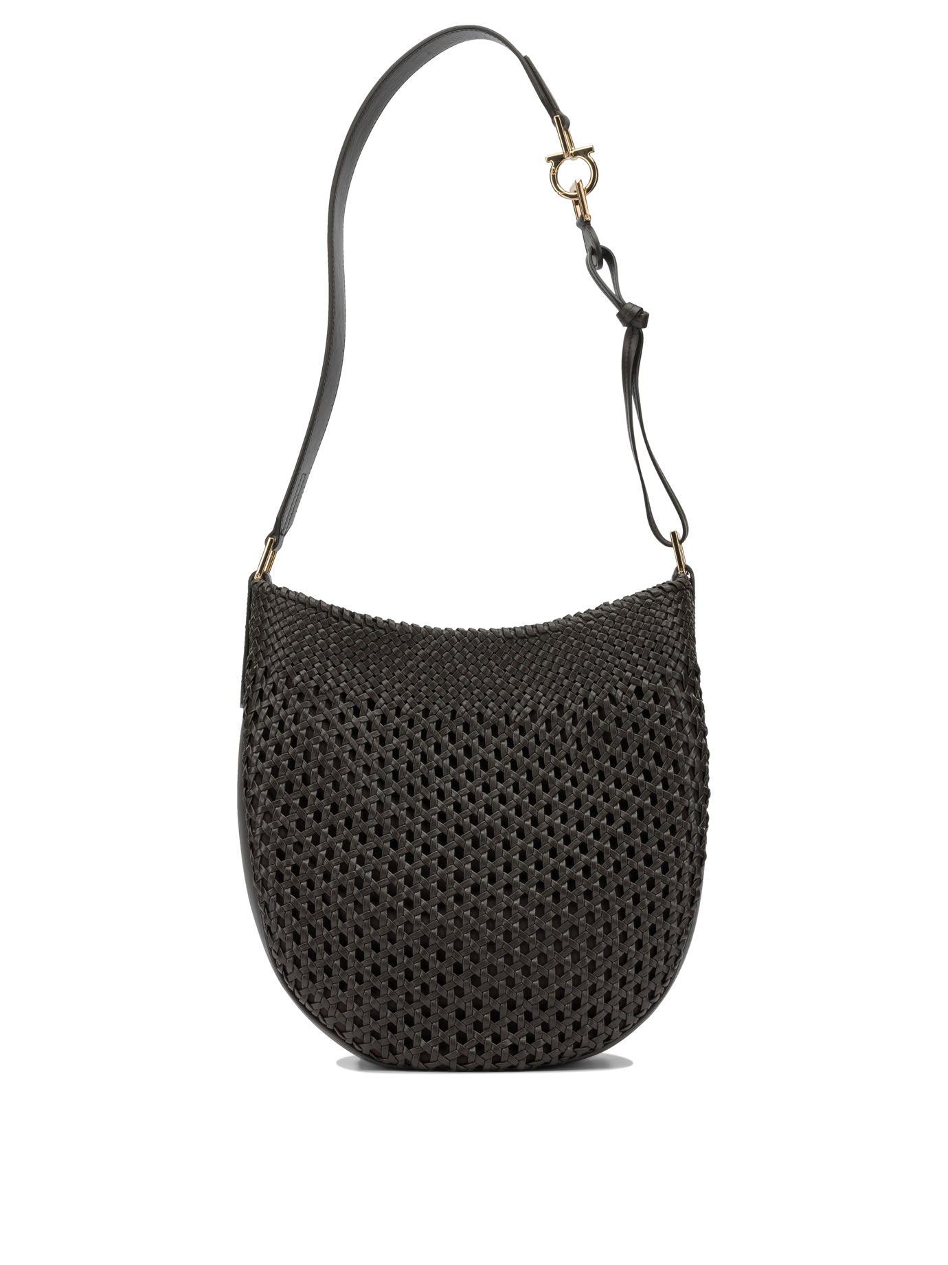 Ferragamo "Hobo Smile" Small Shoulder Bag - Brown