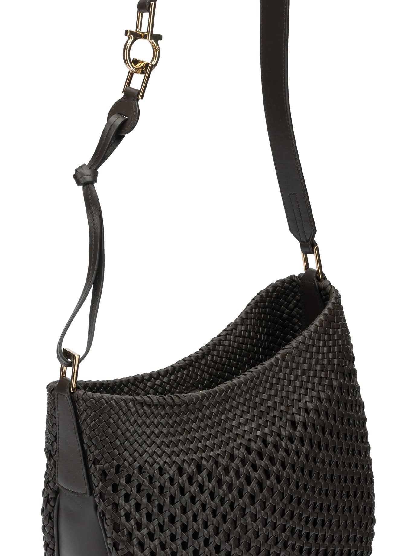 Ferragamo "Hobo Smile" Small Shoulder Bag - Brown