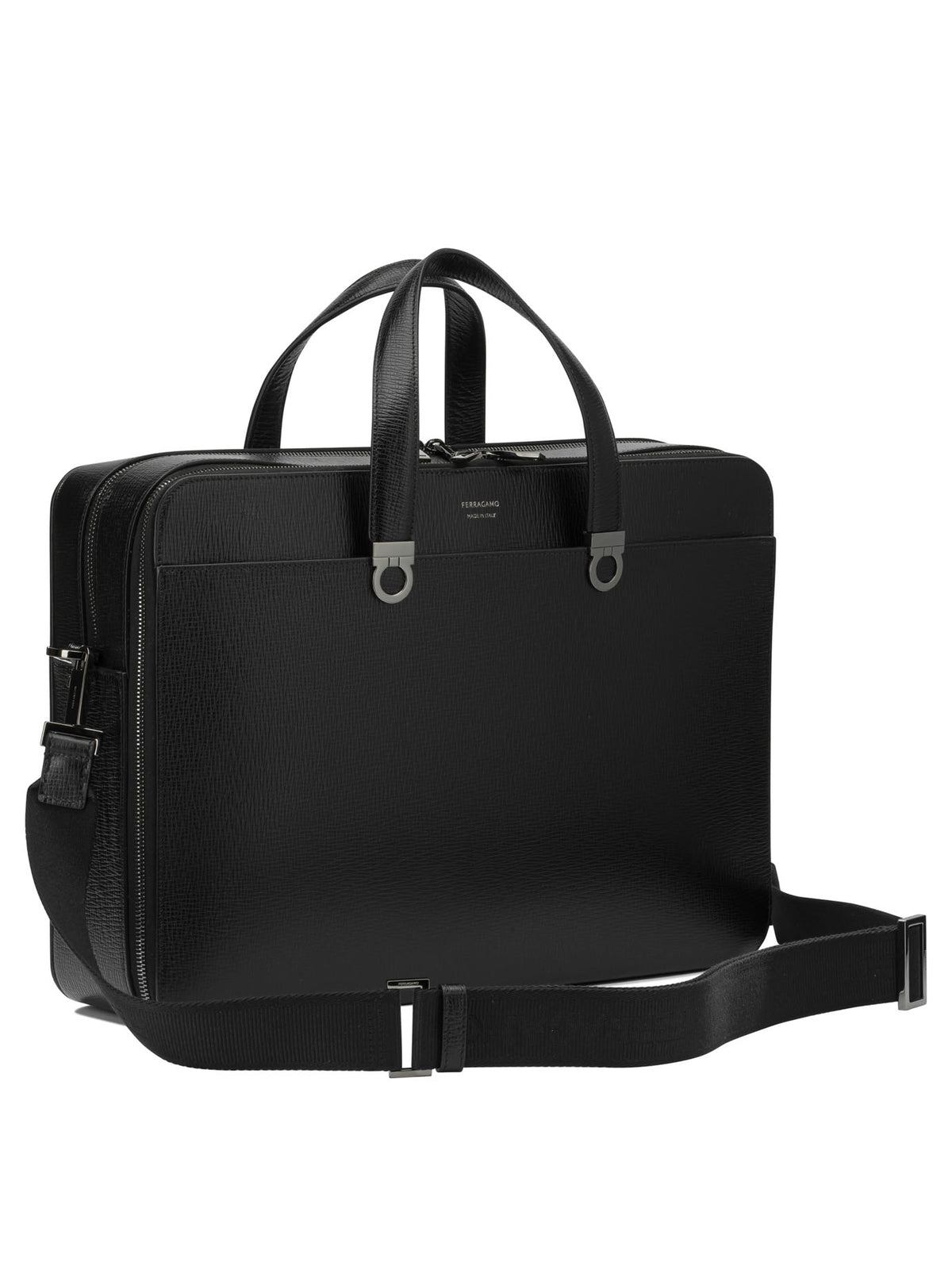 Ferragamo "Gancini" Large Handbag - Black
