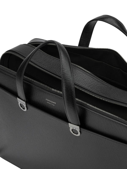 Ferragamo "Gancini" Large Handbag - Black