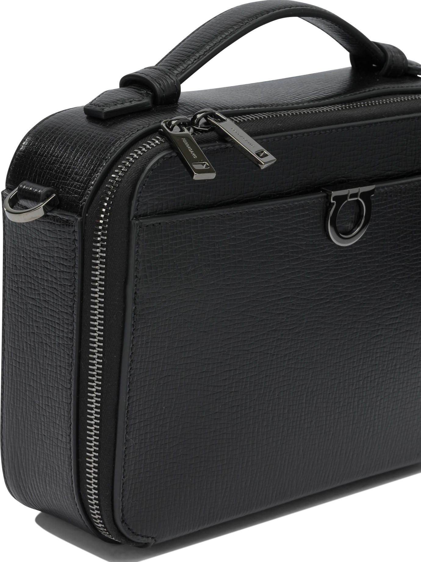Ferragamo "Gancini" small crossbody bag - Black