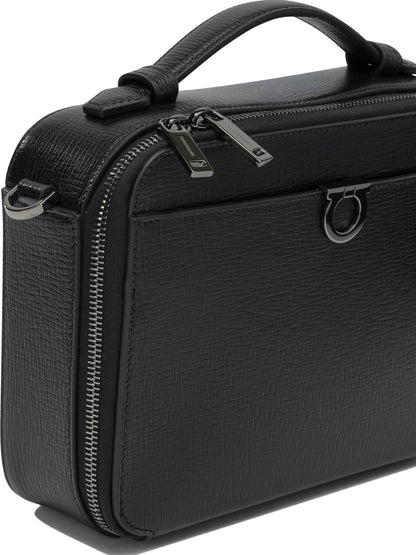 Ferragamo "Gancini" small crossbody bag - Black