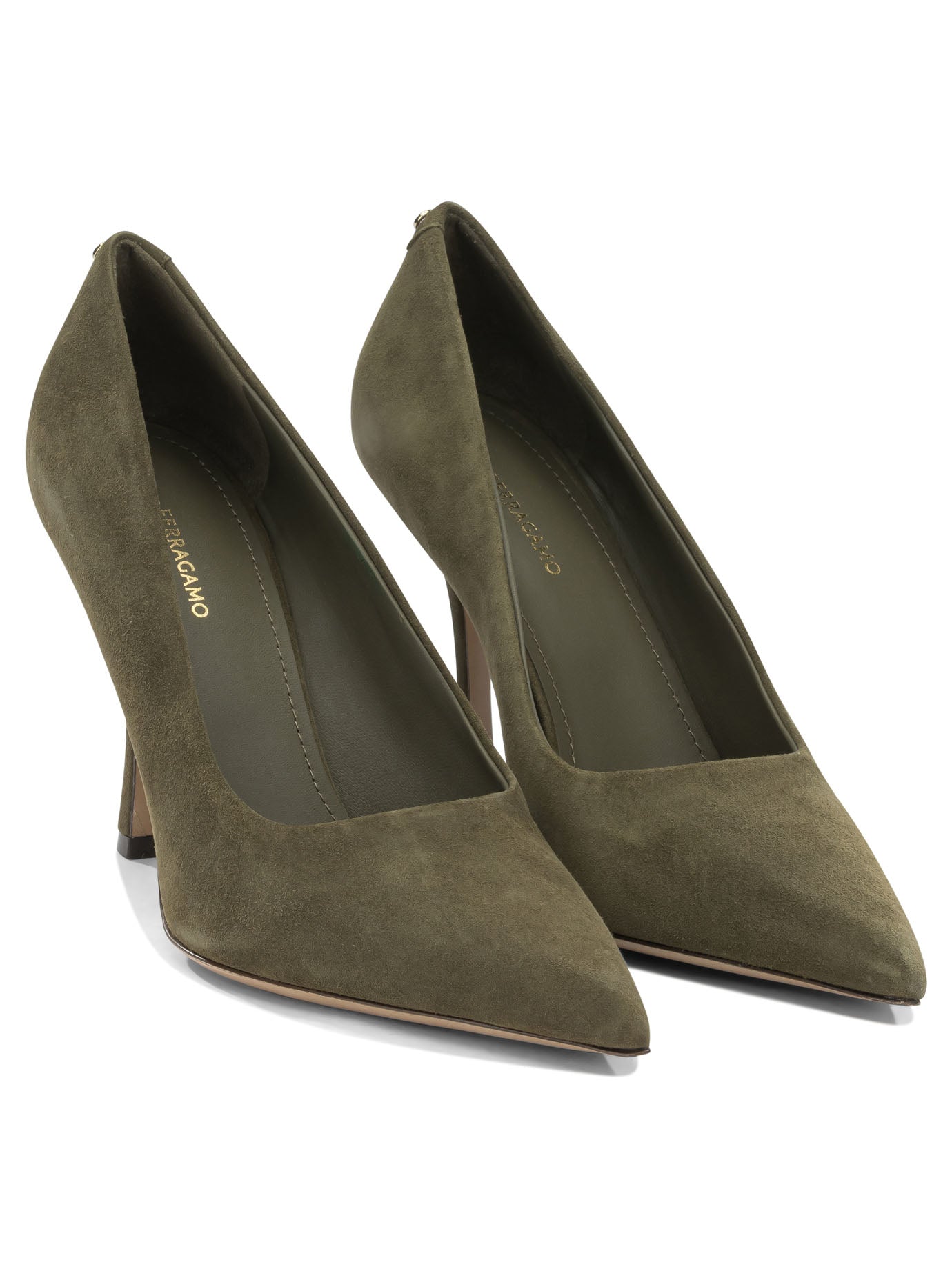 Ferragamo "Elydea 95MM" Pumps - Green