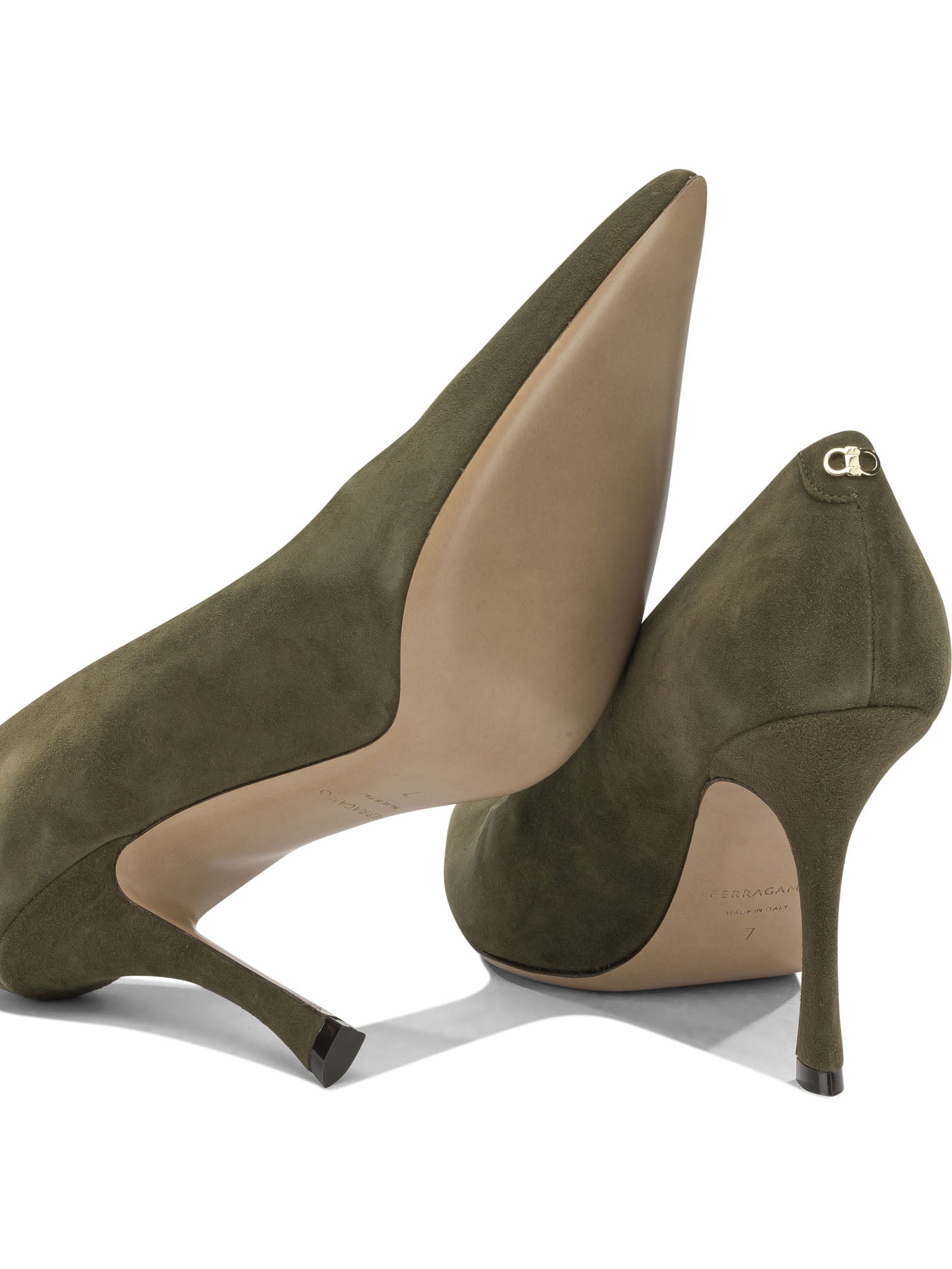Ferragamo "Elydea 95MM" Pumps - Green