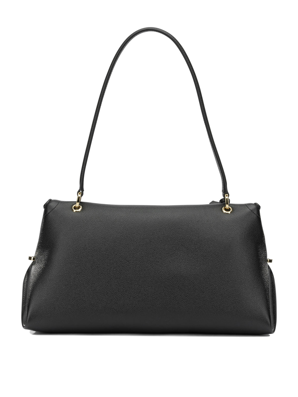 Ferragamo Medium "Gancini" Shoulder Bag - Black