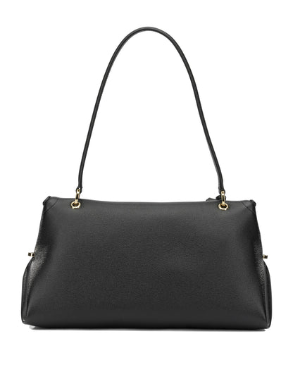 Ferragamo Medium "Gancini" Shoulder Bag - Black