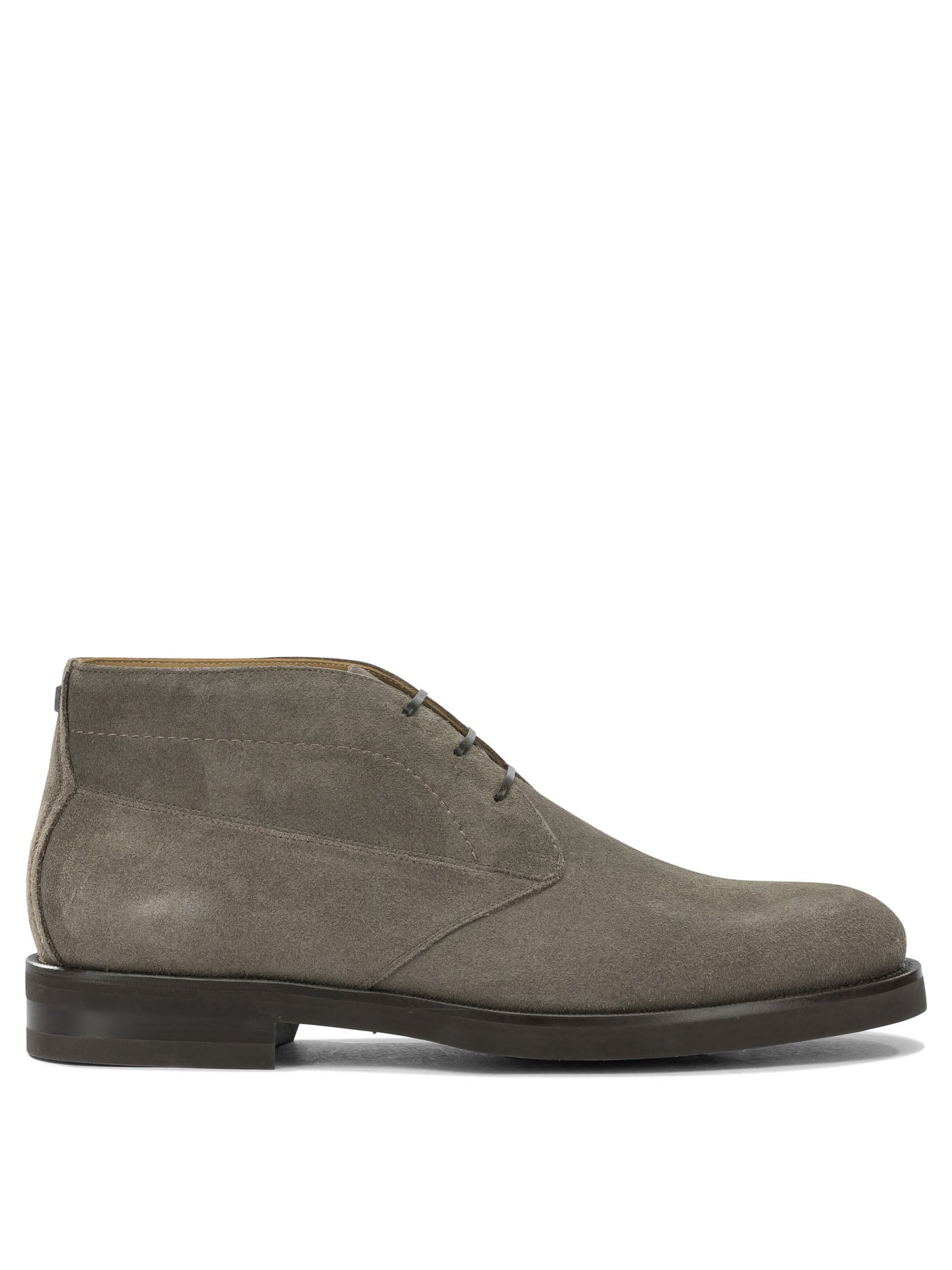 Ferragamo "Settimo" Lace-Up Ankle Boots - Grey
