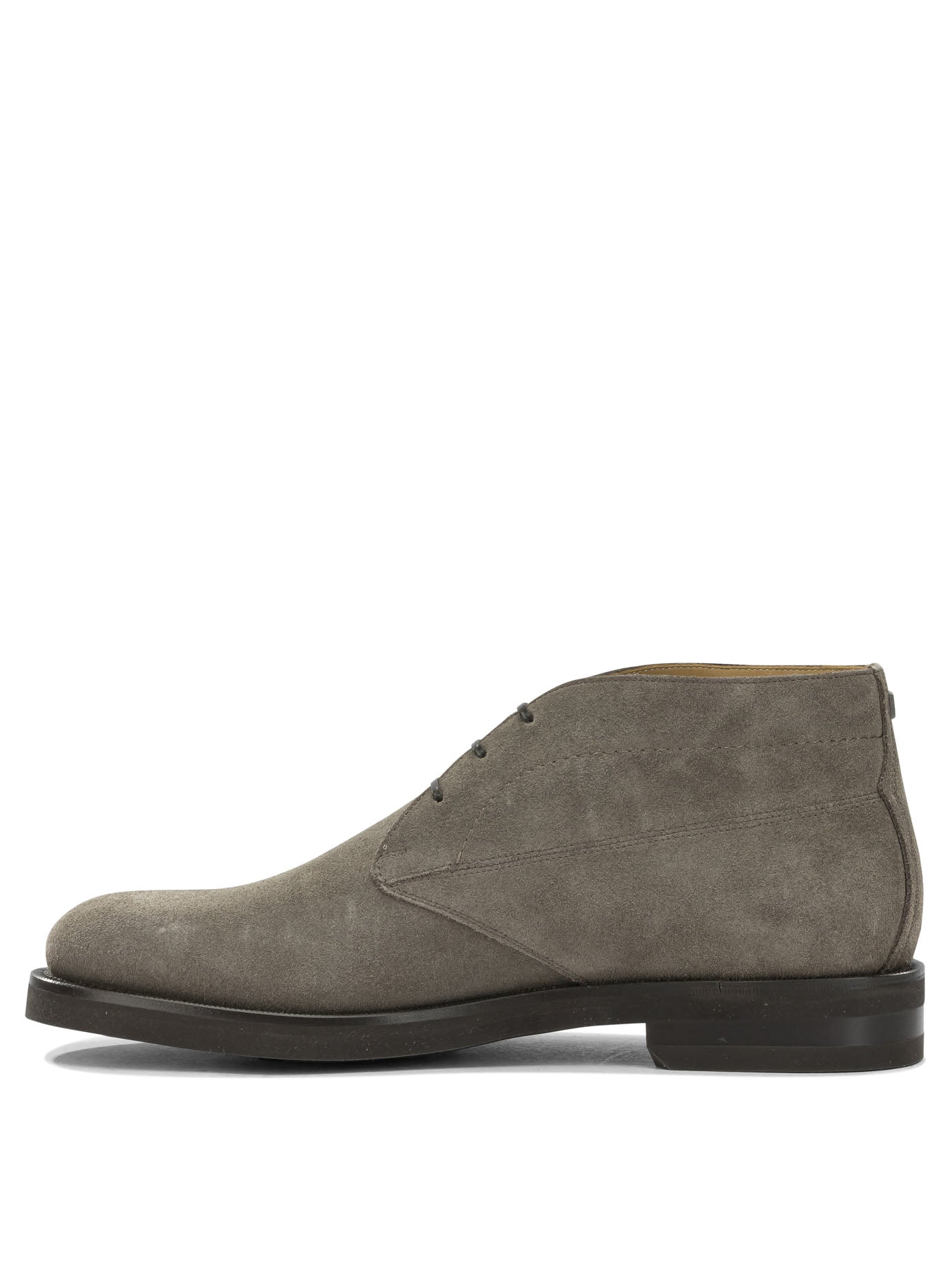 Ferragamo "Settimo" Lace-Up Ankle Boots - Grey