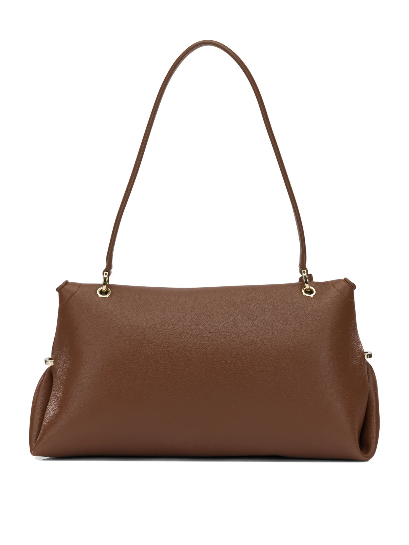Ferragamo Medium "Gancini" Shoulder Bag - Brown